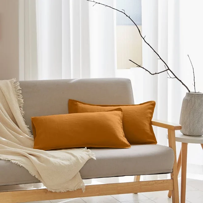 Linen Lumbar Pillow Cover