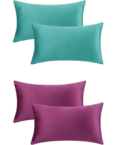 Unique Bargains Set of 4 Solid Velvet...