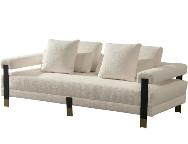 Divani Casa Stratford Modern Off-Whit...