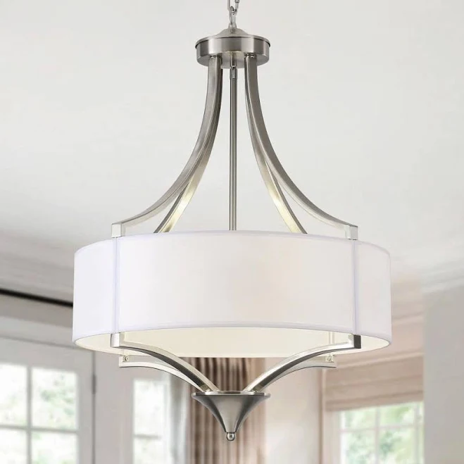 HLJYNJM 6-Light Nickel Modern Drum Ch...