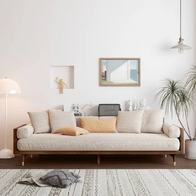 JASIWAY Modern 3-Seat Upholstered Sof...