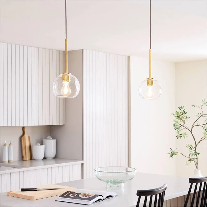 West Elm Sculptural Glass Globe Pendant