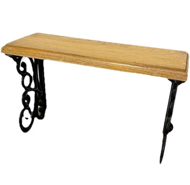 Wrought/cast Iron & Wood Wall-shelf H...