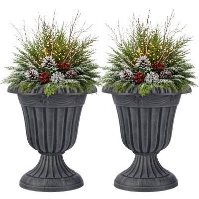 Pure Garden Outdoor Planter 2-Pack