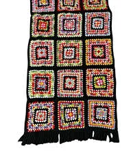 Granny Square Crochet Throw Blanket B...