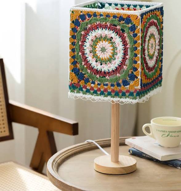 Granny Square Lampshade Crochet Pattern