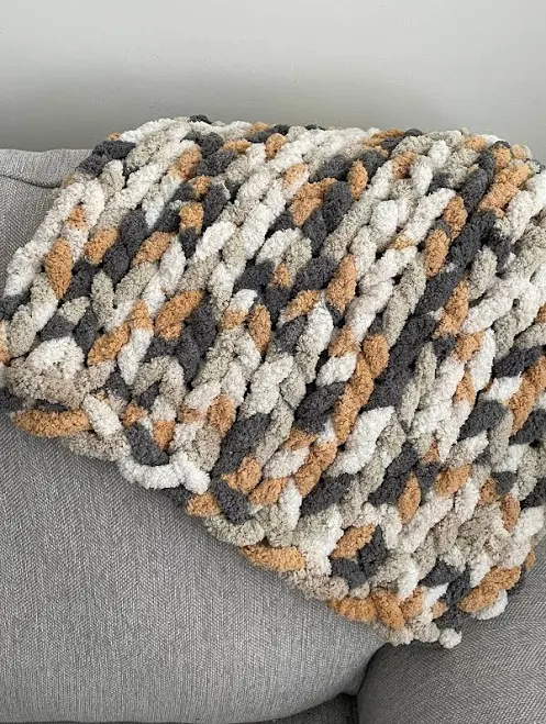 Multicolor Chenille Chunky Knit Blank...