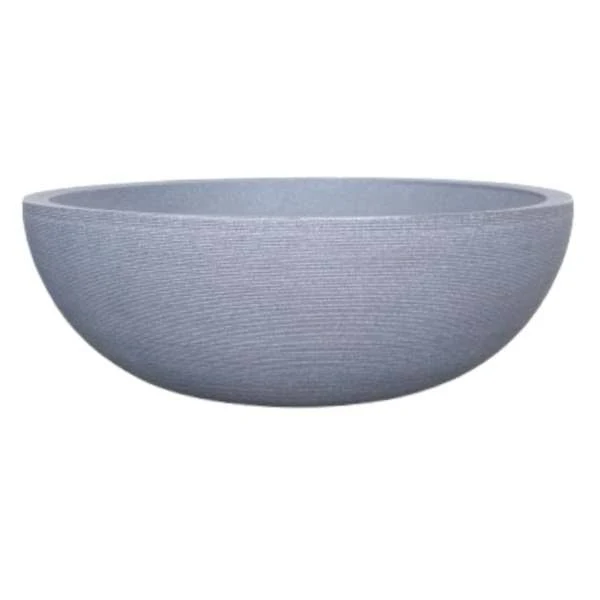 Charcoal Linea Low Bowl Planter, 24