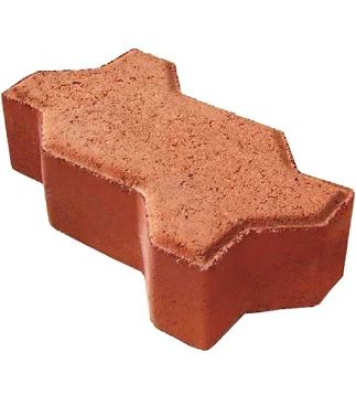 Interlocking Red Concrete Wave Paver