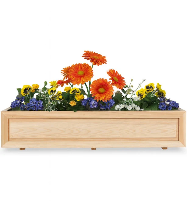 Raised Panel Cedar Window Box with Cleat