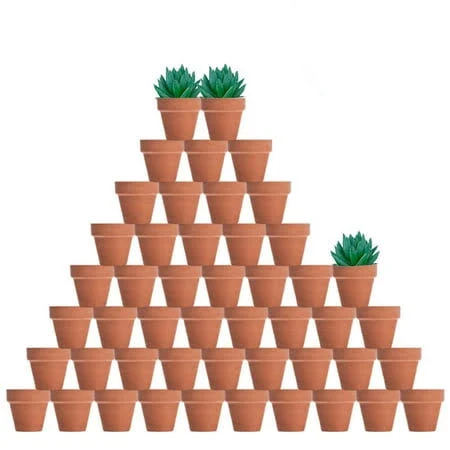 Vensovo 48 Pcs Mini Terracotta Pots