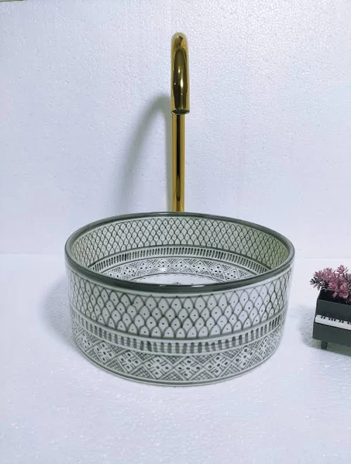 Handmade Light Grey Ceramic Vessel Si...