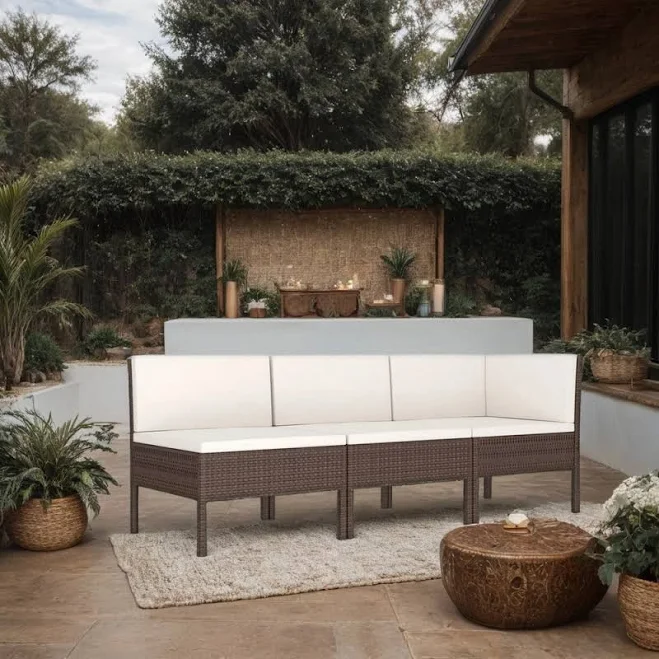 Benjara 3Pc Outdoor Modular Sofa Set ...