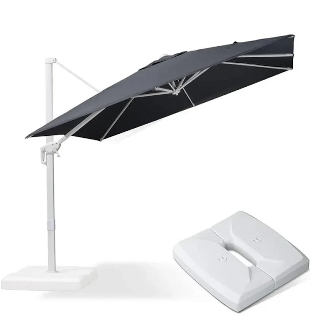 PURPLE LEAF White Cantilever Patio Um...
