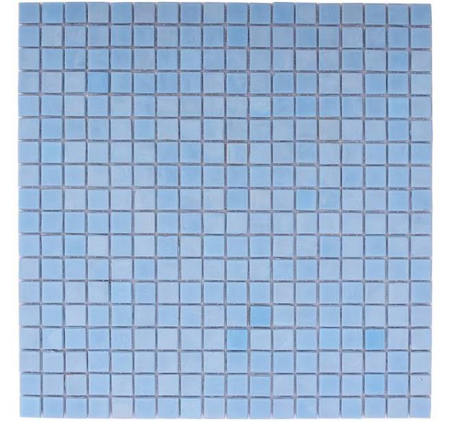 Sky Blue Glass Mosaic Tile