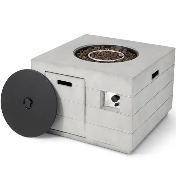 SUGIFT 34-in Square Concrete Propane ...