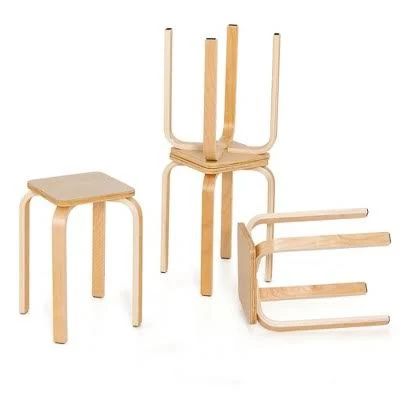 Costway 4 Set Square Backless Stools