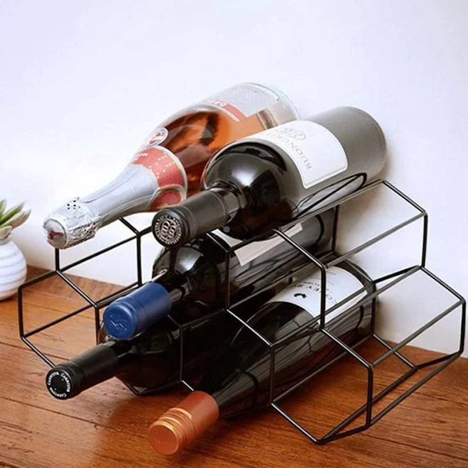 Minimalist Metal Wine Rack