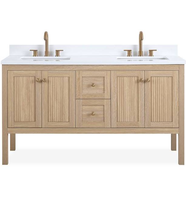 60 Inch Modern Light Oak Sera Double ...