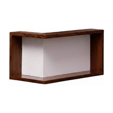 A Wall Corner Shelf with LED Light, F...
