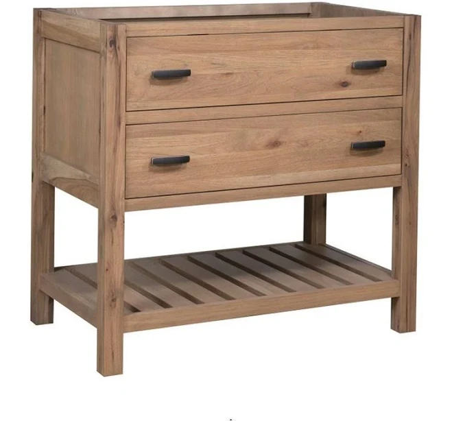 Amish Solid Wood Open Shelf Bathroom ...