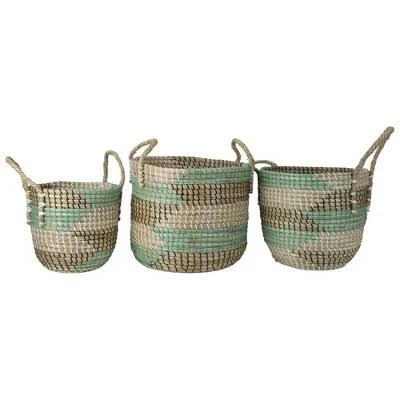 Northlight Natural Woven Seagrass Bas...