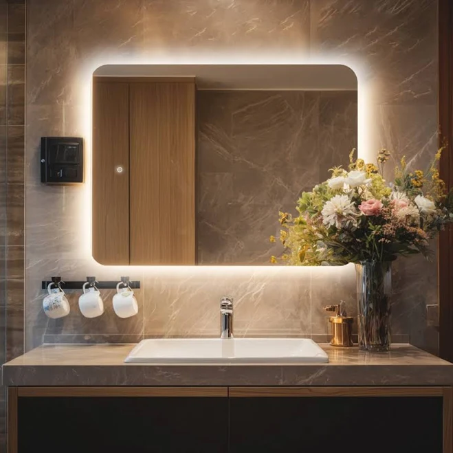Wrought Frameless Backlit LED Lighted...