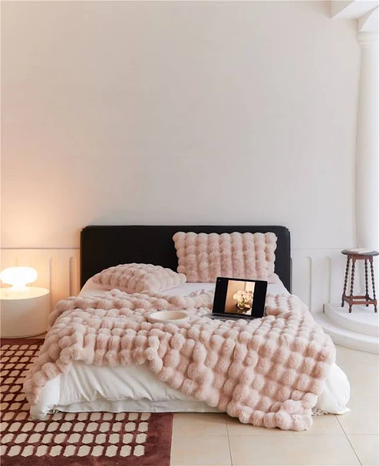 Fluffy Plush Throw Blanket