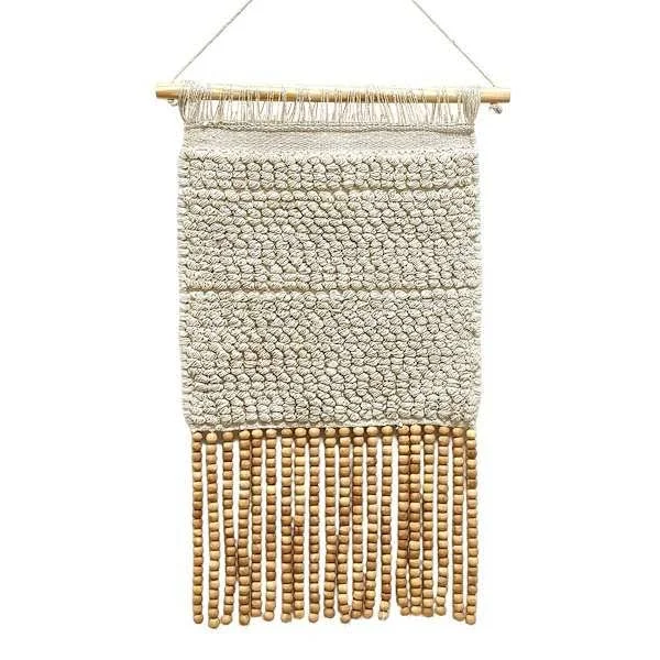 At Home Beaded Wooden Hanging Wall Art