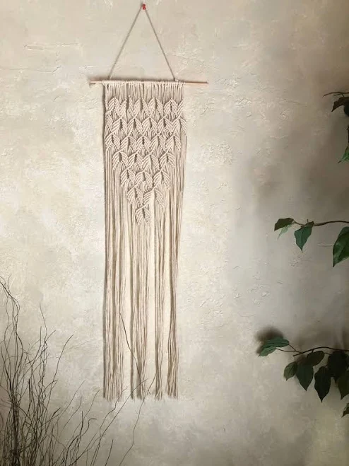 Boho Macrame Wall Hanging: Natural Co...