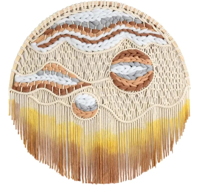 Round Fringe Macrame Wall Hanging