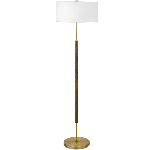 Simone 2-Light Floor Lamp with Fabric...