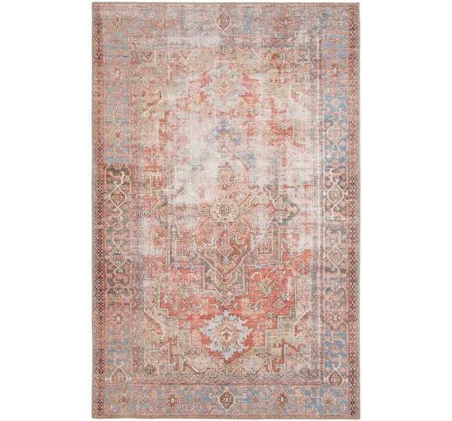 World Market Terracotta and Blue Dist...