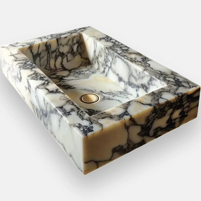 Calacatta Viola Floating Vanity with ...