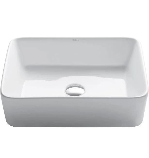 Ceramic Rectangular Vessel Bathroom S...