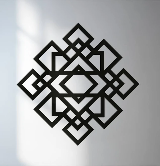 Geometric Diamond Metal Wall Art – Mo...