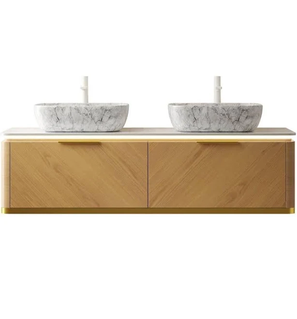 Afhocomp 59.45 in. Double Sink Floati...