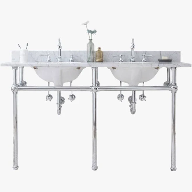 Pottery Barn Aveline Marble Top Doubl...