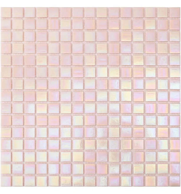 Rose Pink Glass Square Mosaic Bathroo...