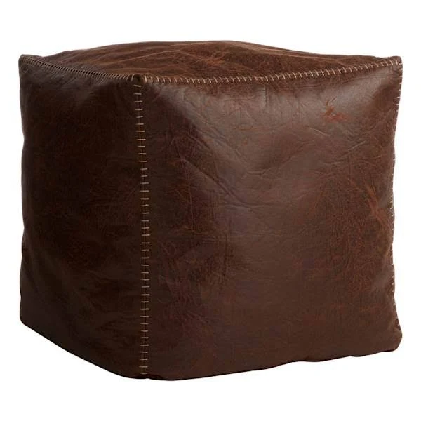 At Home Honeybloom Baseball Stitch Pouf