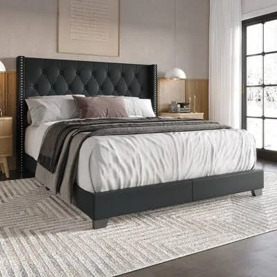 CraftPorch Glam Button Tufted Wingbac...