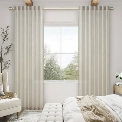 Oatmeal Linen Sheer Curtains