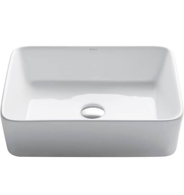 Ceramic Rectangular Vessel Bathroom S...