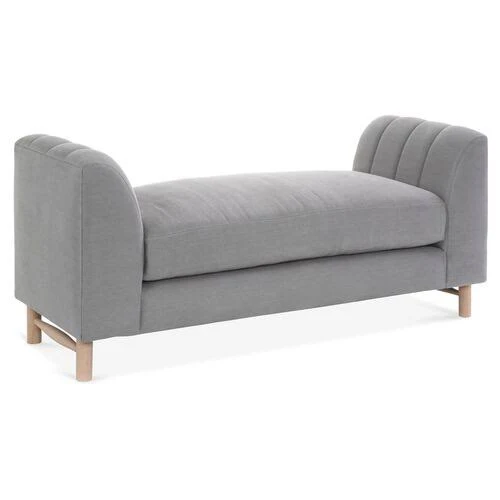 Alden Linen Bench Navy 60