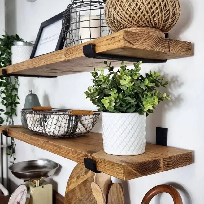 Rustic Farmhouse Floating Shelf: Heav...