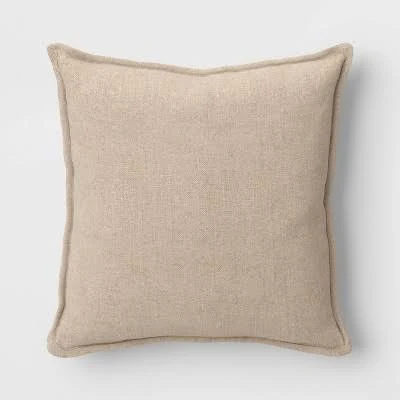 Threshold Square Linen Throw Pillow w...