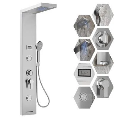 Brushed Stainless Steel Shower Panel ...