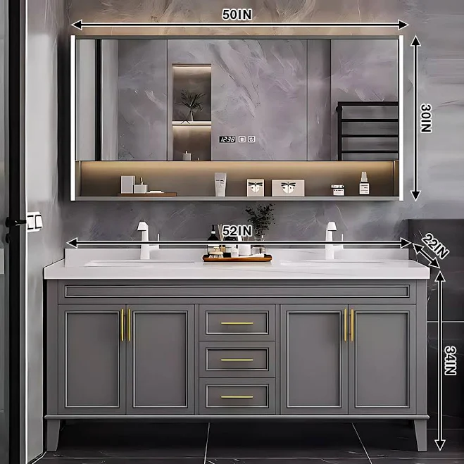 Freestanding Bathroom Vanity Set with...