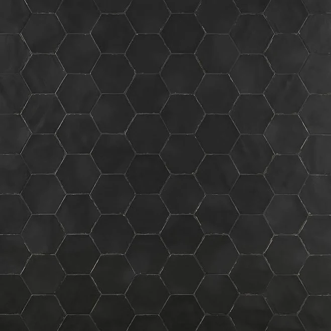 Hex Sorrentine Nero Matte Porcelain H...