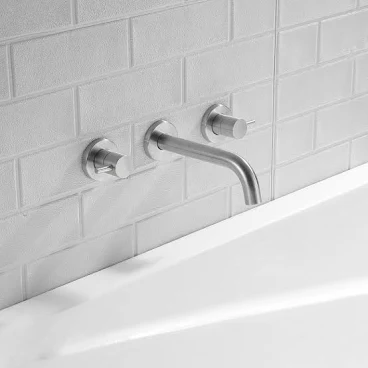 High Flow 2-Handle Wall-Mounted Stain...